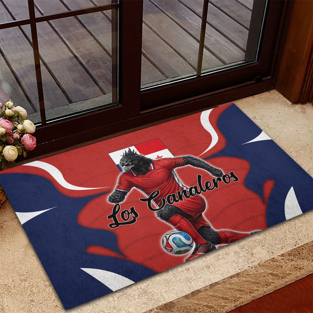Panama Soccer Los Canaleros Rubber Doormat Football Harpy Eagle Mascot