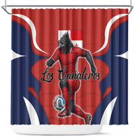 Panama Soccer Los Canaleros Shower Curtain Football Harpy Eagle Mascot