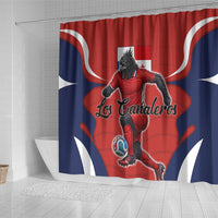Panama Soccer Los Canaleros Shower Curtain Football Harpy Eagle Mascot