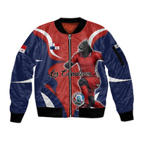 Personalized Panama Soccer Los Canaleros Sleeve Zip Bomber Jacket Football Harpy Eagle Mascot