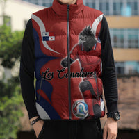 Personalized Panama Soccer Los Canaleros Sleeveless Puffer Jacket Football Harpy Eagle Mascot