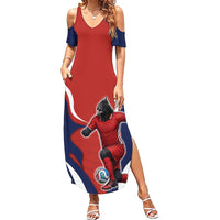 Personalized Panama Soccer Los Canaleros Summer Maxi Dress Football Harpy Eagle Mascot