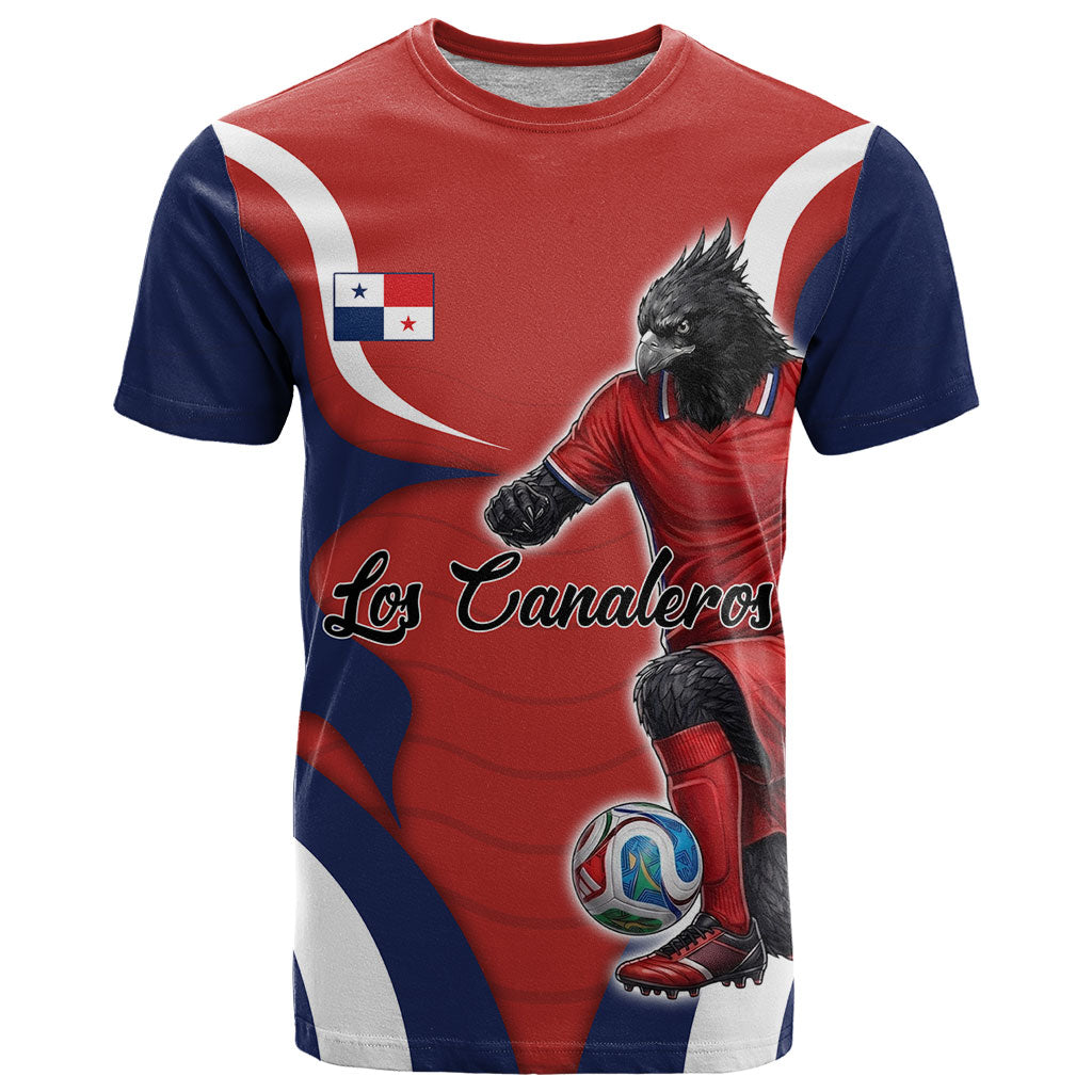 Personalized Panama Soccer Los Canaleros T Shirt Football Harpy Eagle Mascot