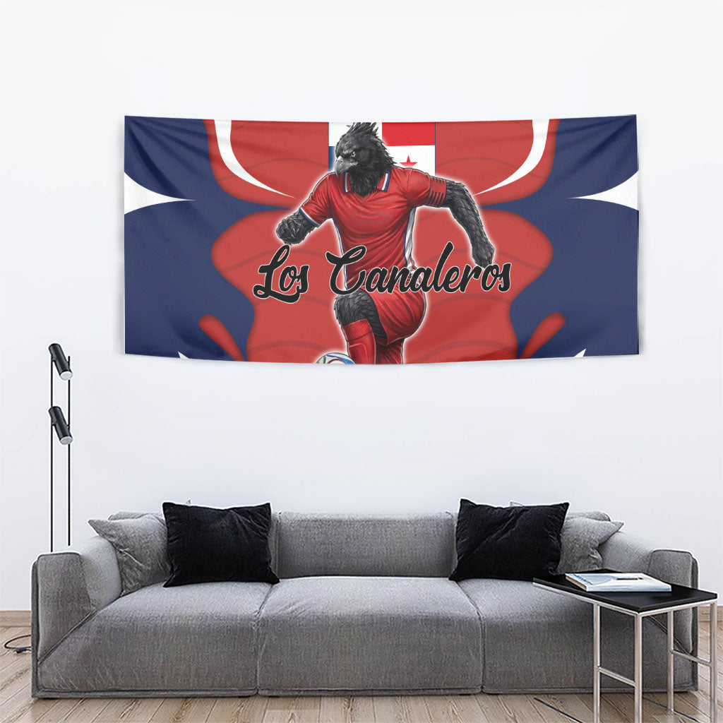 Panama Soccer Los Canaleros Tapestry Football Harpy Eagle Mascot