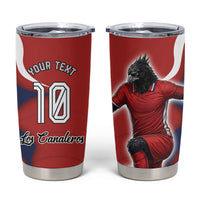 Personalized Panama Soccer Los Canaleros Tumbler Cup Football Harpy Eagle Mascot