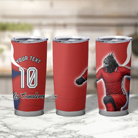 Personalized Panama Soccer Los Canaleros Tumbler Cup Football Harpy Eagle Mascot
