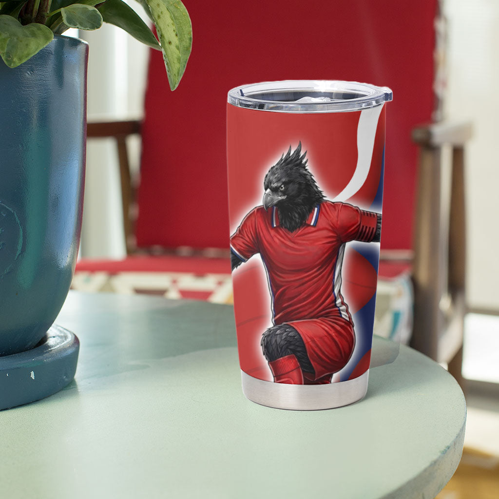 Personalized Panama Soccer Los Canaleros Tumbler Cup Football Harpy Eagle Mascot