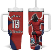 Personalized Panama Soccer Los Canaleros Tumbler With Handle Football Harpy Eagle Mascot
