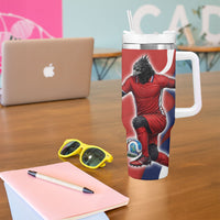 Personalized Panama Soccer Los Canaleros Tumbler With Handle Football Harpy Eagle Mascot