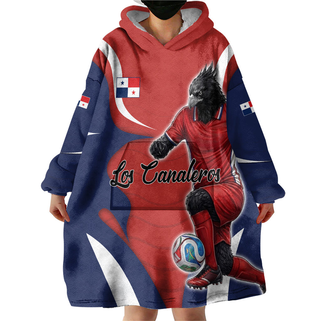 Personalized Panama Soccer Los Canaleros Wearable Blanket Hoodie Football Harpy Eagle Mascot