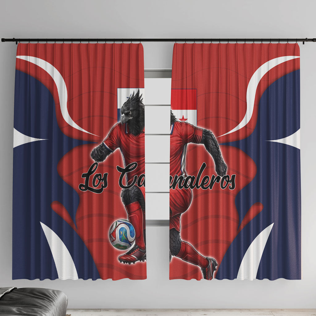 Panama Soccer Los Canaleros Window Curtain Football Harpy Eagle Mascot