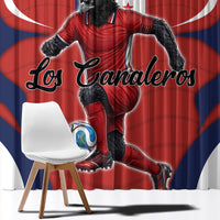 Panama Soccer Los Canaleros Window Curtain Football Harpy Eagle Mascot