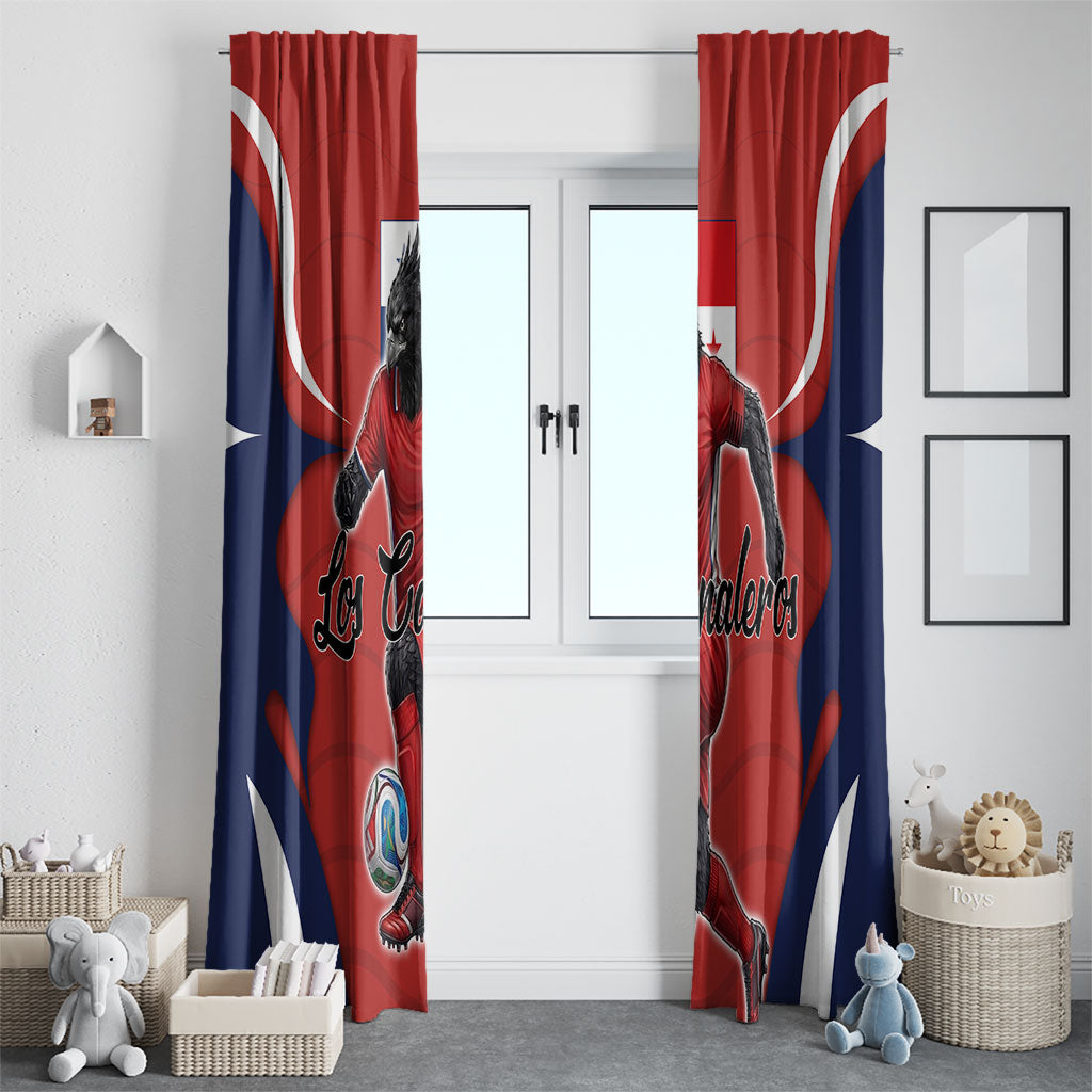 Panama Soccer Los Canaleros Window Curtain Football Harpy Eagle Mascot