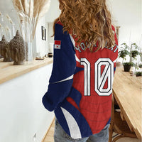 Personalized Panama Soccer Los Canaleros Women Casual Shirt Football Harpy Eagle Mascot