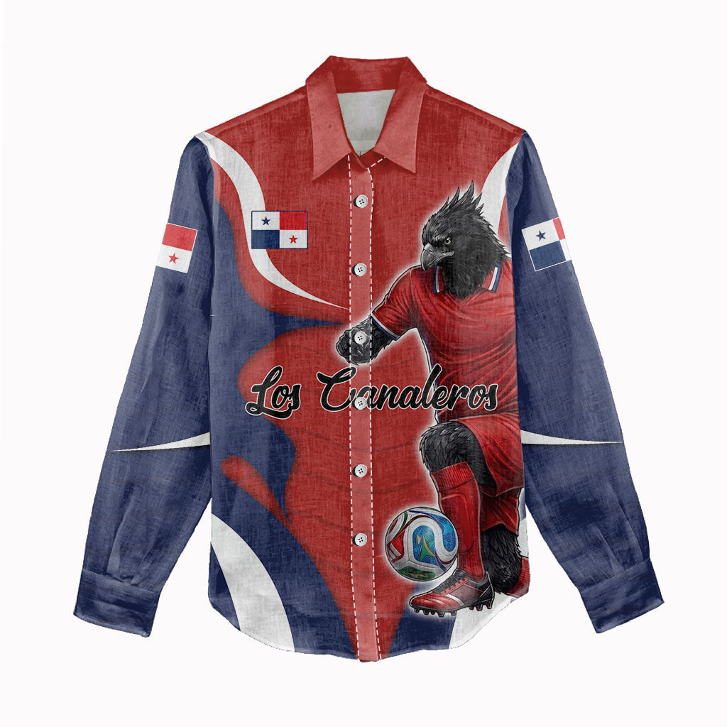 Personalized Panama Soccer Los Canaleros Women Casual Shirt Football Harpy Eagle Mascot
