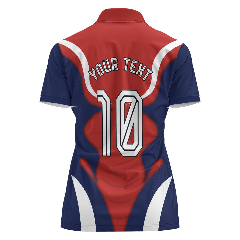 Personalized Panama Soccer Los Canaleros Women Polo Shirt Football Harpy Eagle Mascot