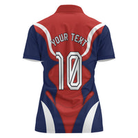 Personalized Panama Soccer Los Canaleros Women Polo Shirt Football Harpy Eagle Mascot