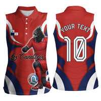 Personalized Panama Soccer Los Canaleros Women Sleeveless Polo Shirt Football Harpy Eagle Mascot
