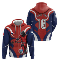Personalized Panama Soccer Los Canaleros Zip Hoodie Football Harpy Eagle Mascot
