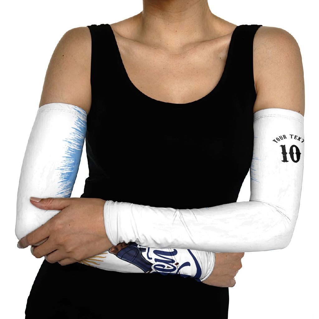 Personalized Argentina Football La Seleccion Arm Sleeves Argentinian Horse Soccer Mascot Patriotic Grunge