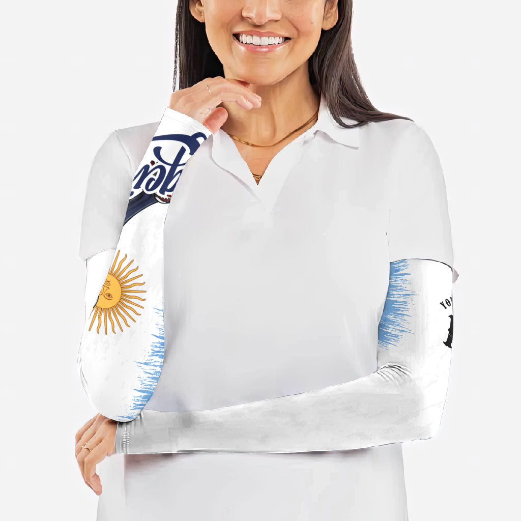 Personalized Argentina Football La Seleccion Arm Sleeves Argentinian Horse Soccer Mascot Patriotic Grunge