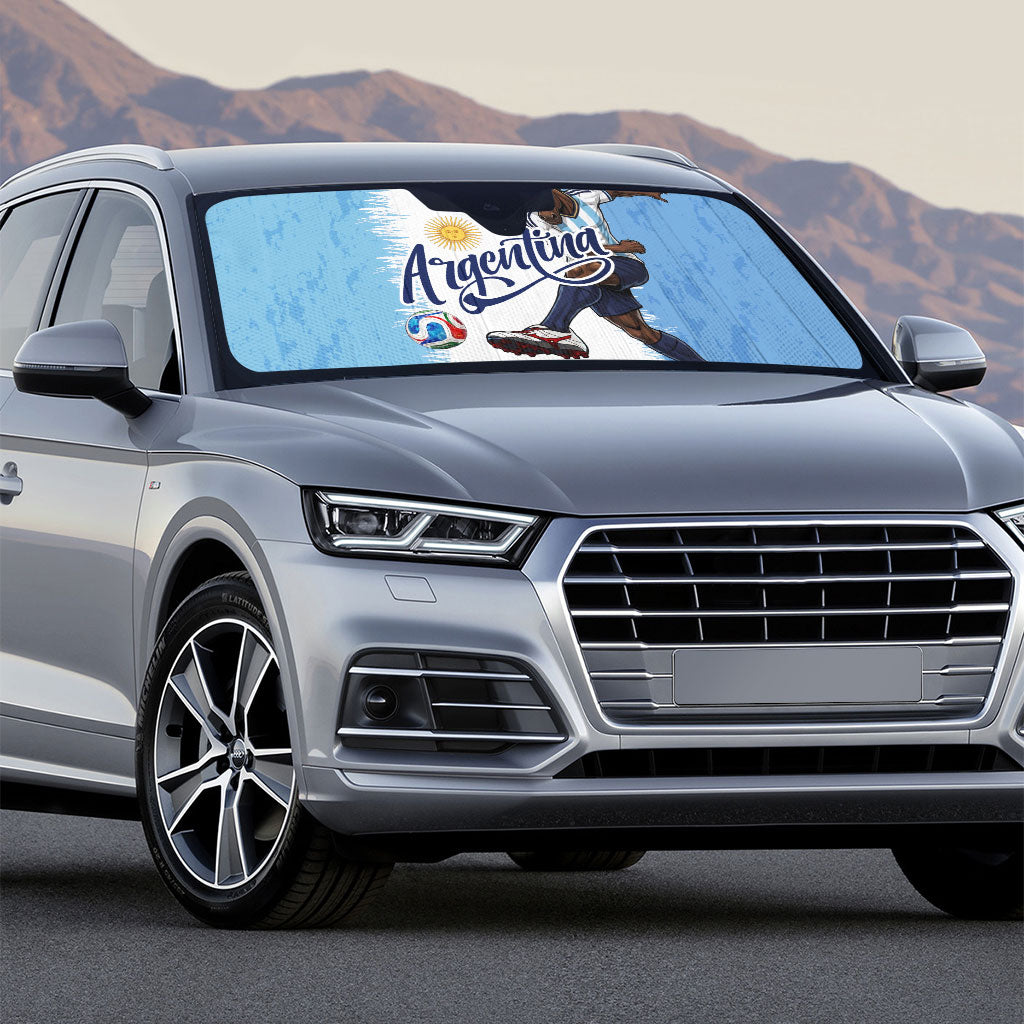 Argentina Football La Seleccion Auto Sun Shade Argentinian Horse Soccer Mascot Patriotic Grunge