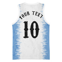 Personalized Argentina Football La Seleccion Basketball Jersey Argentinian Horse Soccer Mascot Patriotic Grunge
