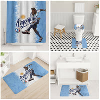 Argentina Football La Seleccion Bathroom Set Argentinian Horse Soccer Mascot Patriotic Grunge