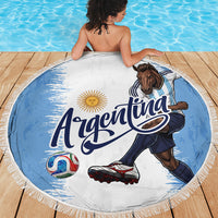 Argentina Football La Seleccion Beach Blanket Argentinian Horse Soccer Mascot Patriotic Grunge