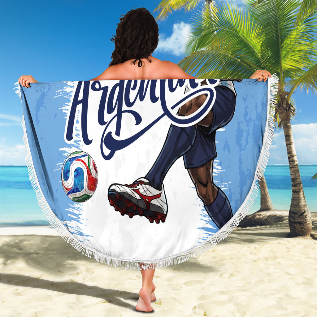 Argentina Football La Seleccion Beach Blanket Argentinian Horse Soccer Mascot Patriotic Grunge