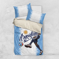 Argentina Football La Seleccion Bedding Set Argentinian Horse Soccer Mascot Patriotic Grunge