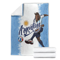 Argentina Football La Seleccion Blanket Argentinian Horse Soccer Mascot Patriotic Grunge