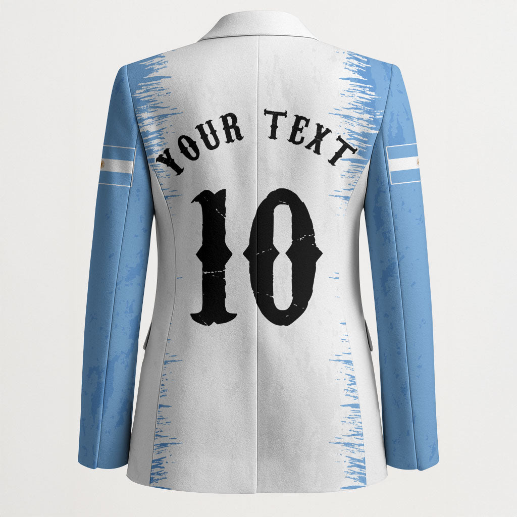 Personalized Argentina Football La Seleccion Blazer Argentinian Horse Soccer Mascot Patriotic Grunge