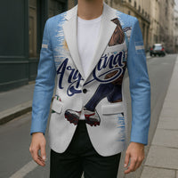 Personalized Argentina Football La Seleccion Blazer Argentinian Horse Soccer Mascot Patriotic Grunge