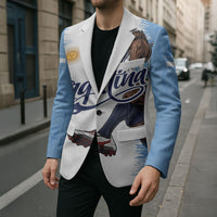 Personalized Argentina Football La Seleccion Blazer Argentinian Horse Soccer Mascot Patriotic Grunge