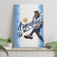 Argentina Football La Seleccion Canvas Wall Art Argentinian Horse Soccer Mascot Patriotic Grunge