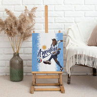 Argentina Football La Seleccion Canvas Wall Art Argentinian Horse Soccer Mascot Patriotic Grunge
