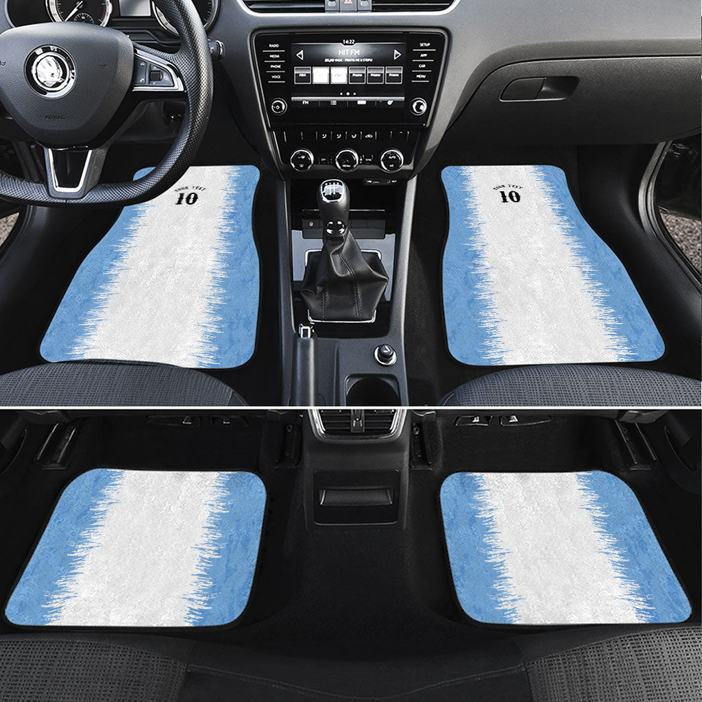 Personalized Argentina Football La Seleccion Car Mats Argentinian Horse Soccer Mascot Patriotic Grunge