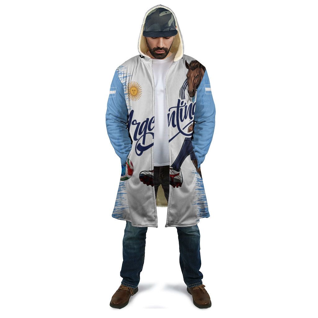 Personalized Argentina Football La Seleccion Cloak Argentinian Horse Soccer Mascot Patriotic Grunge
