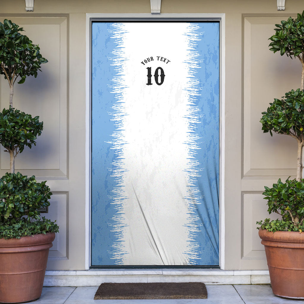 Personalized Argentina Football La Seleccion Door Cover Argentinian Horse Soccer Mascot Patriotic Grunge