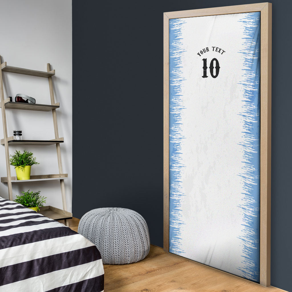 Personalized Argentina Football La Seleccion Door Cover Argentinian Horse Soccer Mascot Patriotic Grunge