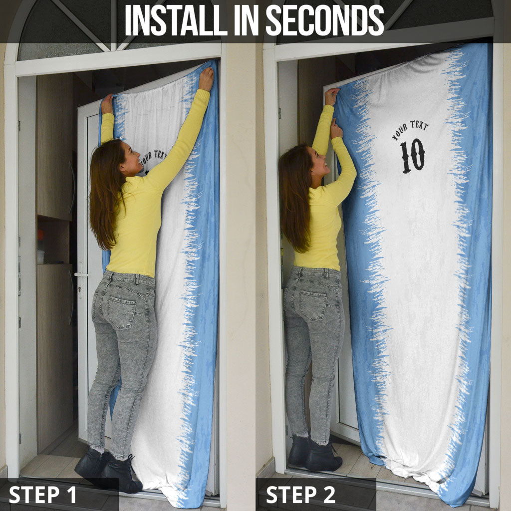 Personalized Argentina Football La Seleccion Door Cover Argentinian Horse Soccer Mascot Patriotic Grunge