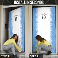 Personalized Argentina Football La Seleccion Door Cover Argentinian Horse Soccer Mascot Patriotic Grunge