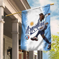 Argentina Football La Seleccion Garden Flag Argentinian Horse Soccer Mascot Patriotic Grunge