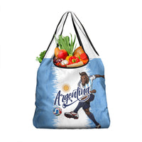 Argentina Football La Seleccion Grocery Bag Argentinian Horse Soccer Mascot Patriotic Grunge