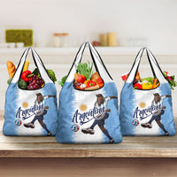 Argentina Football La Seleccion Grocery Bag Argentinian Horse Soccer Mascot Patriotic Grunge