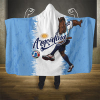 Argentina Football La Seleccion Hooded Blanket Argentinian Horse Soccer Mascot Patriotic Grunge