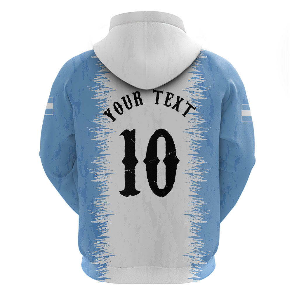Personalized Argentina Football La Seleccion Hoodie Argentinian Horse Soccer Mascot Patriotic Grunge
