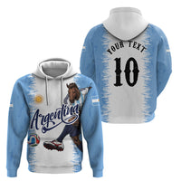 Personalized Argentina Football La Seleccion Hoodie Argentinian Horse Soccer Mascot Patriotic Grunge