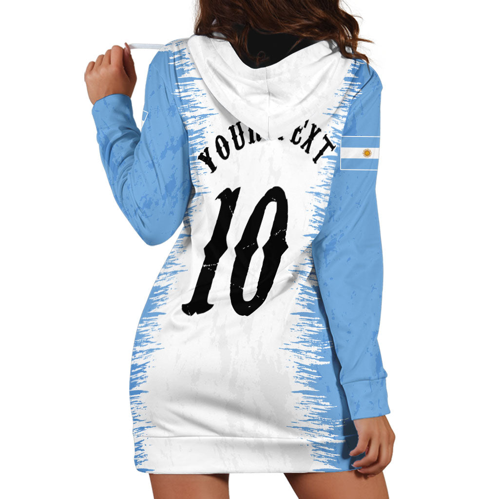 Personalized Argentina Football La Seleccion Hoodie Dress Argentinian Horse Soccer Mascot Patriotic Grunge